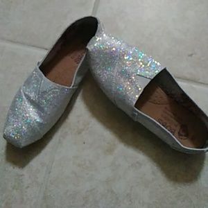 Skechers Bobs Silver Glittery